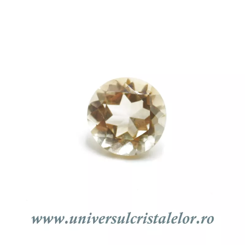Citrin fatetat rotund 8 mm Citrin fatetat rotund 8 mm