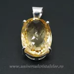 Pandantiv oval fatetat citrin