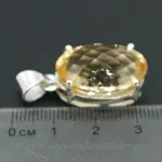 Pandantiv oval fatetat citrin