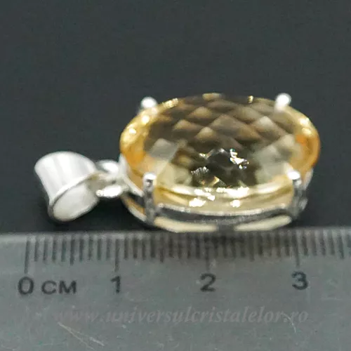 Pandantiv oval fatetat citrin