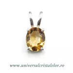 Pandantiv citrin oval fatetat - 8/9mm Pandantiv citrin oval fatetat - 8/9mm