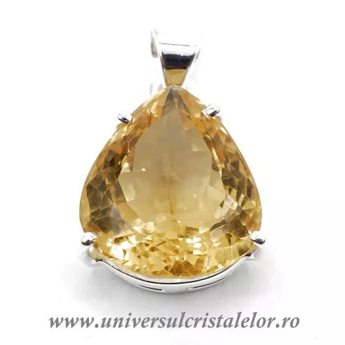 Pandantiv citrin fatetat lacrima m2