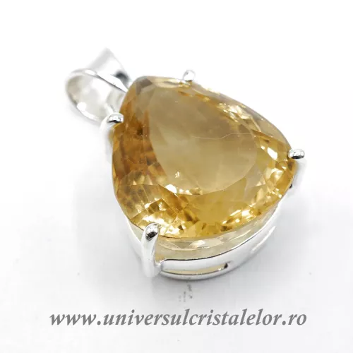 Pandantiv citrin fatetat lacrima m2