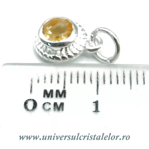 Pandantiv citrin lacrima fatetata