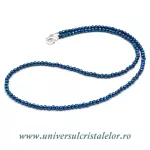 Colier cobalt aura rotund fatetat - 3.2 mm Colier cobalt aura rotund fatetat - 3.2 mm