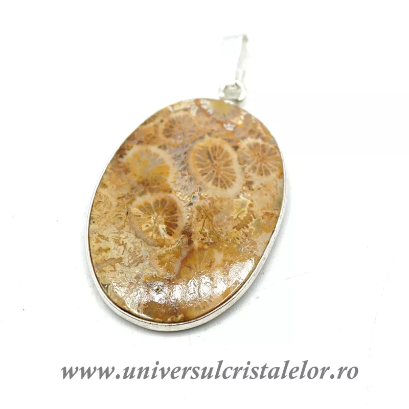 Pandantiv coral fosilizat