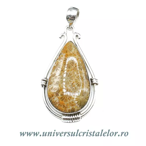 Pandantiv coral fosilizat