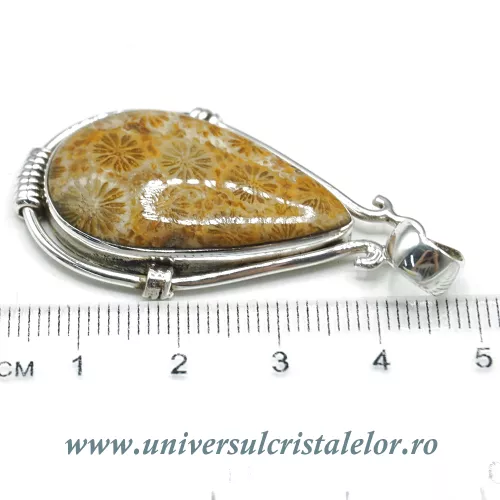 Pandantiv coral fosilizat