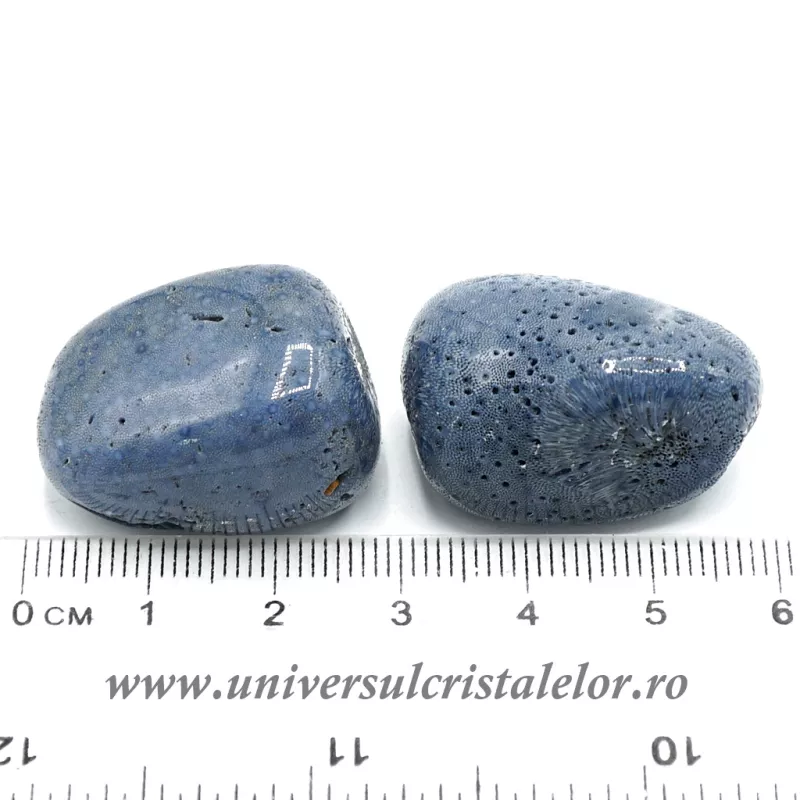 Coral albastru piatra rulata