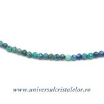 Colier mixt crisocola si azurit rotund fatetat - 2 mm Colier mixt crisocola si azurit rotund fatetat - 2 mm