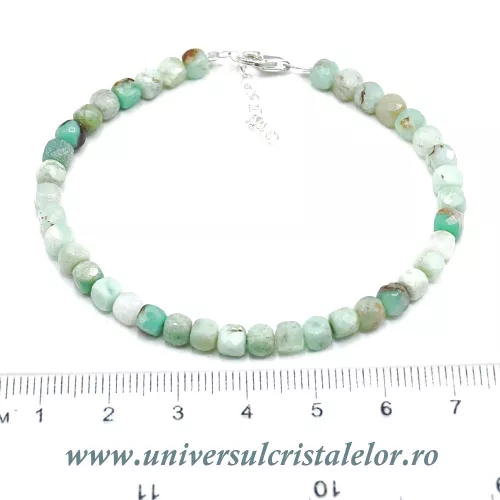 Bratara crisopraz cub fatetat - 4,3 mm Bratara crisopraz cub fatetat - 4,3 mm