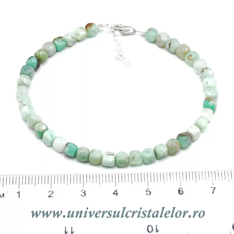 Bratara crisopraz cub fatetat - 4,3 mm Bratara crisopraz cub fatetat - 4,3 mm