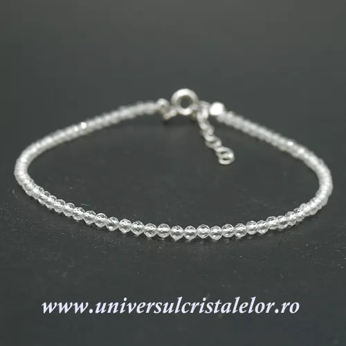 Bratara cristal de stanca rotund fatetat - 2,4mm Bratara cristal de stanca rotund fatetat - 2,4mm