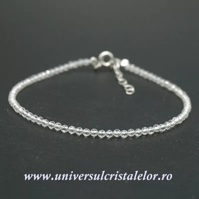 Bratara cristal de stanca rotund fatetat - 2,4mm Bratara cristal de stanca rotund fatetat - 2,4mm