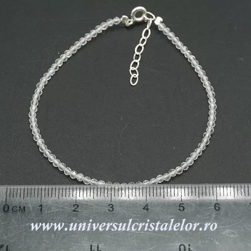 Bratara cristal de stanca rotund fatetat - 2,4mm Bratara cristal de stanca rotund fatetat - 2,4mm
