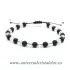 Bratara cristal de stanca si onix negru