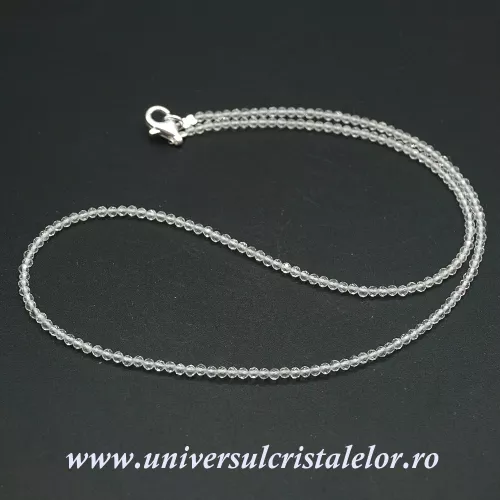 Colier cristal de stanca rotund fatetat - 2.4 mm Colier cristal de stanca rotund fatetat - 2.4 mm