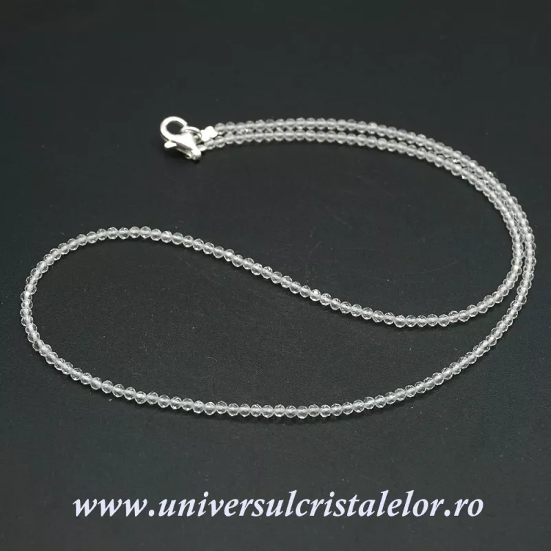 Colier cristal de stanca rotund fatetat - 2.4 mm Colier cristal de stanca rotund fatetat - 2.4 mm
