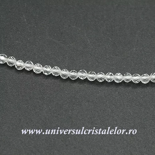 Colier cristal de stanca rotund fatetat - 2.4 mm Colier cristal de stanca rotund fatetat - 2.4 mm
