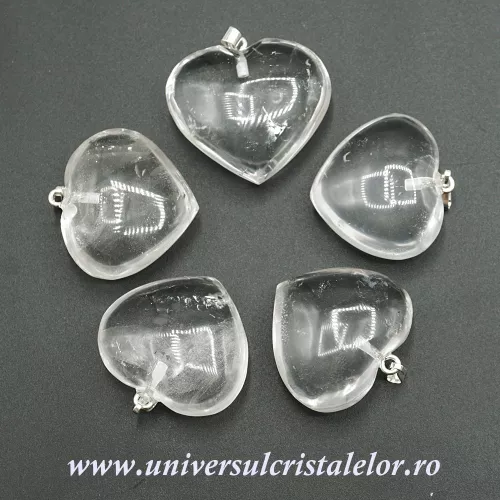 Pandantiv cristal de stanca inima Pandantiv cristal de stanca inima