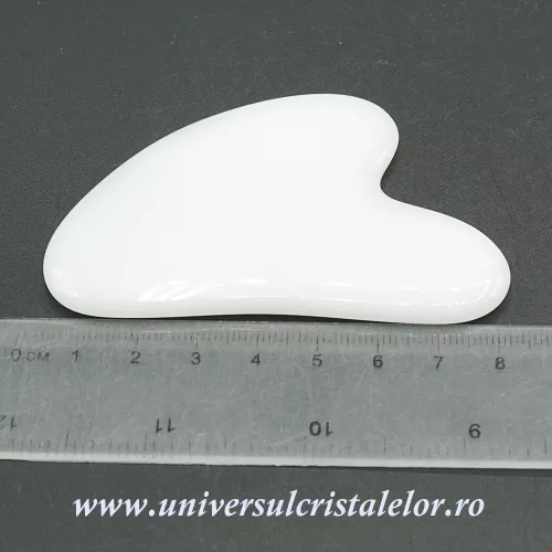 Piatra Gua Sha cuart alb laptos Piatra Gua Sha cuart alb laptos
