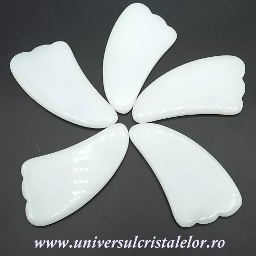 Piatra Gua Sha cuart alb laptos Piatra Gua Sha cuart alb laptos