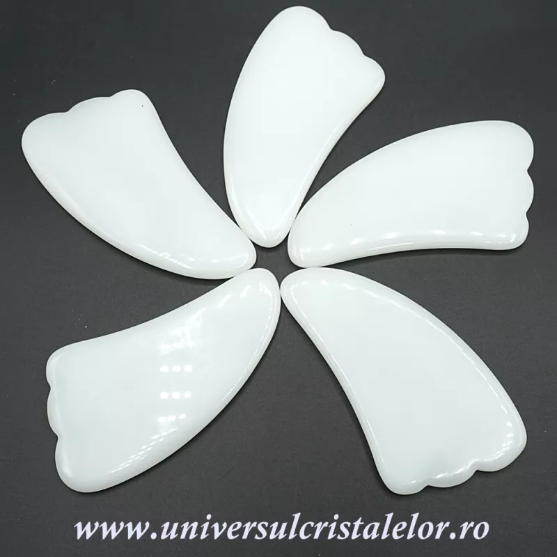 Piatra Gua Sha cuart alb laptos Piatra Gua Sha cuart alb laptos