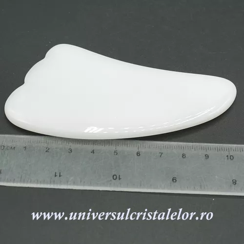 Piatra Gua Sha cuart alb laptos Piatra Gua Sha cuart alb laptos