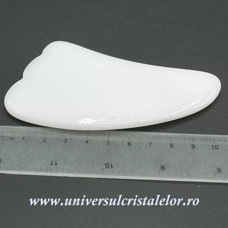 Piatra Gua Sha cuart alb laptos Piatra Gua Sha cuart alb laptos
