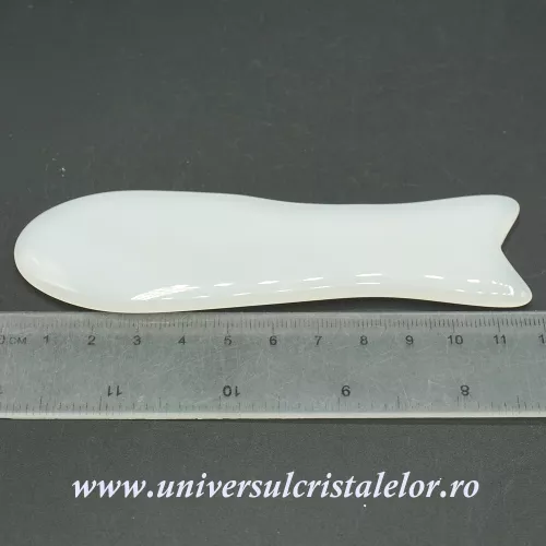 Piatra Gua Sha cuart alb laptos Piatra Gua Sha cuart alb laptos