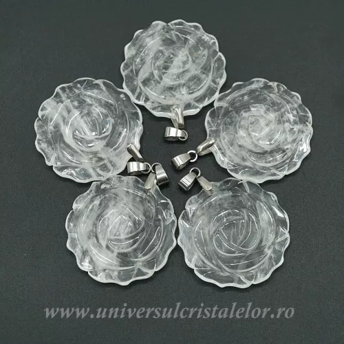 Pandantiv cristal de stanca floare