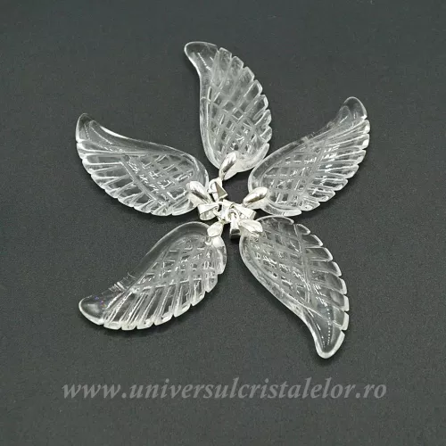 Pandantiv cristal de stanca aripa de inger m1