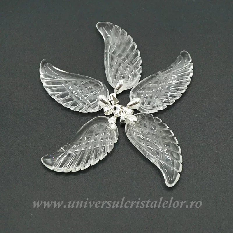 Pandantiv cristal de stanca aripa de inger m1