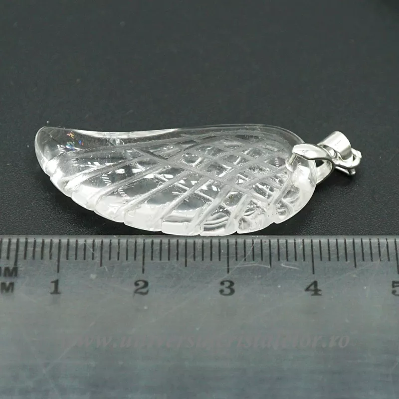 Pandantiv cristal de stanca aripa de inger m1
