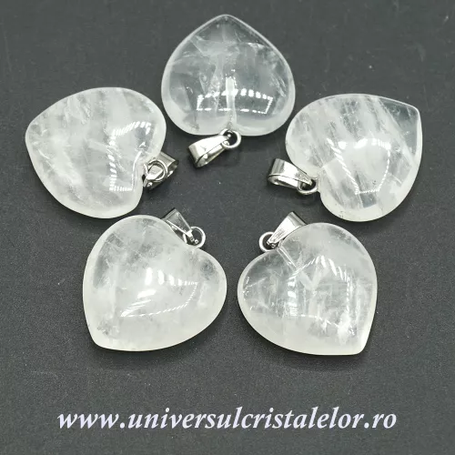 Pandantiv cristal de stanca inima Pandantiv cristal de stanca inima