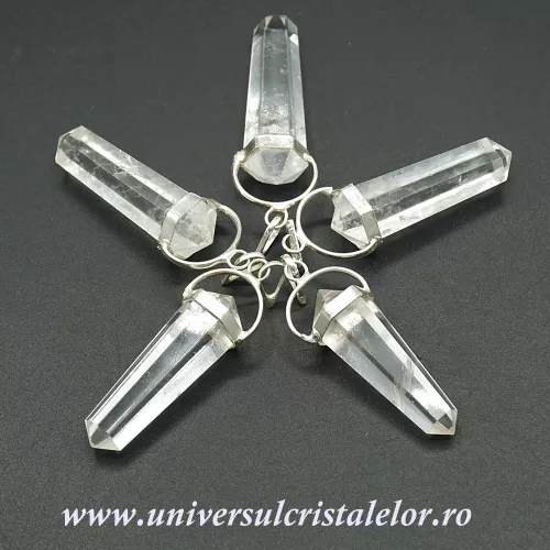 Pandantiv cristal de stanca dublu varf Pandantiv cristal de stanca dublu varf