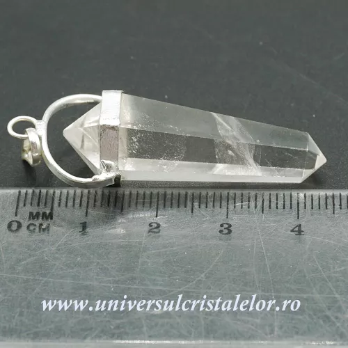 Pandantiv cristal de stanca dublu varf Pandantiv cristal de stanca dublu varf
