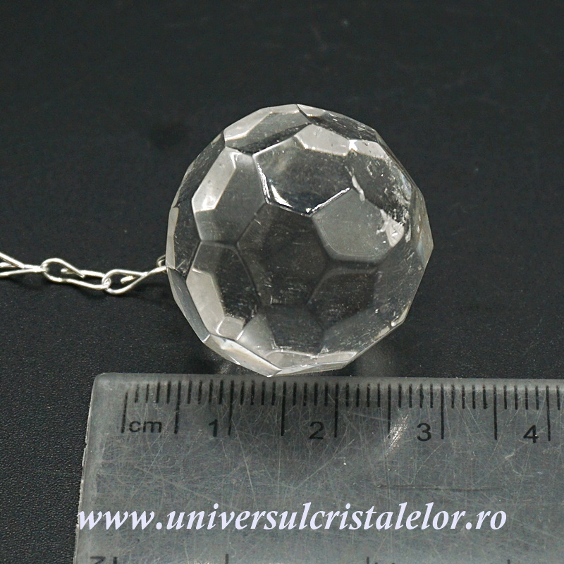 Pendul cristal de stanca sfera fatetata