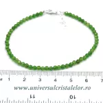 Bratara cromdiopsid rotund fatetat - 3 mm Bratara cromdiopsid rotund fatetat - 3 mm