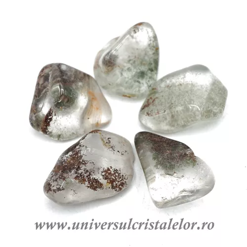 Cuart cu clorit piatra rulata m1