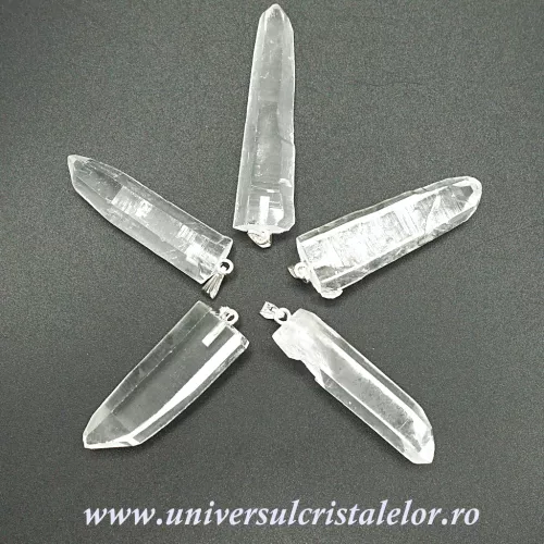 Pandantiv cristal de stanca varf lemurian Pandantiv cristal de stanca varf lemurian