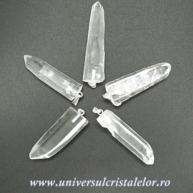 Pandantiv cristal de stanca varf lemurian Pandantiv cristal de stanca varf lemurian