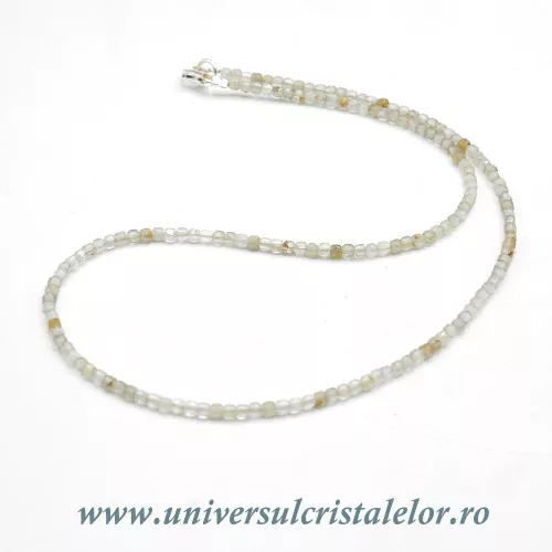 Colier cuart rutilat cub fatetat - 2 ,8mm Colier cuart rutilat cub fatetat - 2 ,8mm
