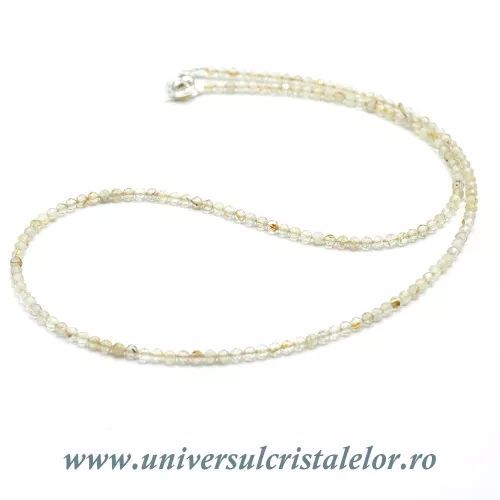 Colier cuart rutilat rotund fatetat - 2,6 mm Colier cuart rutilat rotund fatetat - 2,6 mm