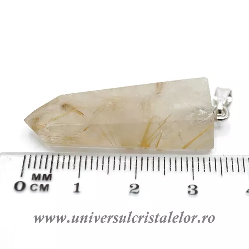 Pandantiv cuart rutilat m1