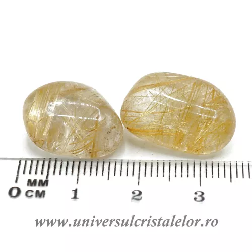 Cuart cu rutil piatra rulata m1