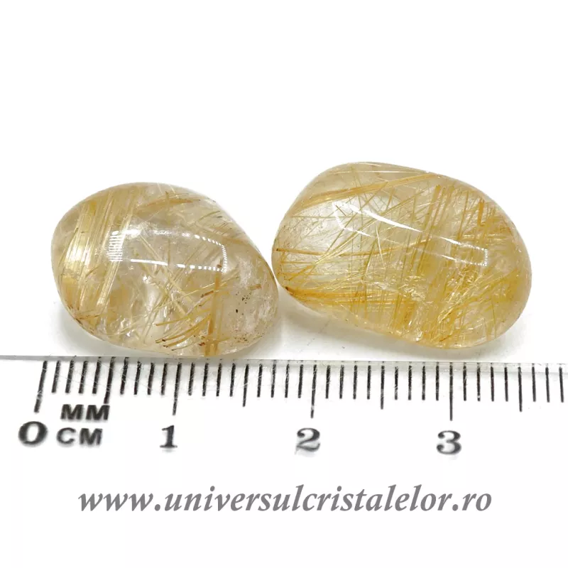 Cuart cu rutil piatra rulata m1