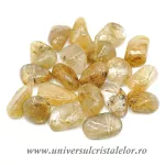 Cuart cu rutil piatra rulata m1