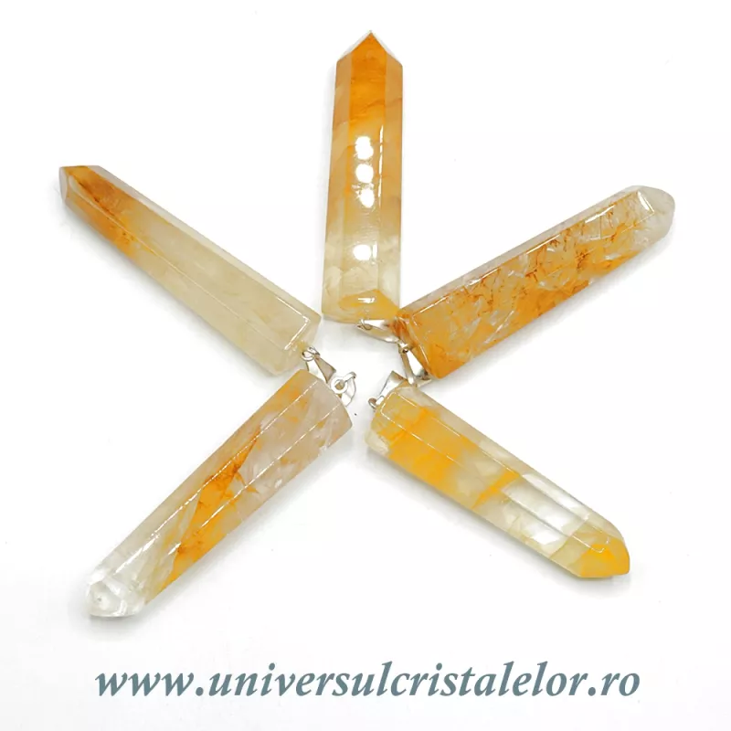 Pandantiv cuart cu limonit varf