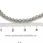 Bratara cuart fumuriu rotund fatetat - 3,3 mm